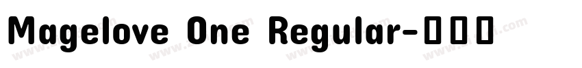 Magelove One Regular字体转换